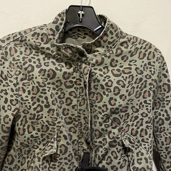 Girls ZARA LEOPARD TRENCH DENIM JACKET - Picture 3 of 4